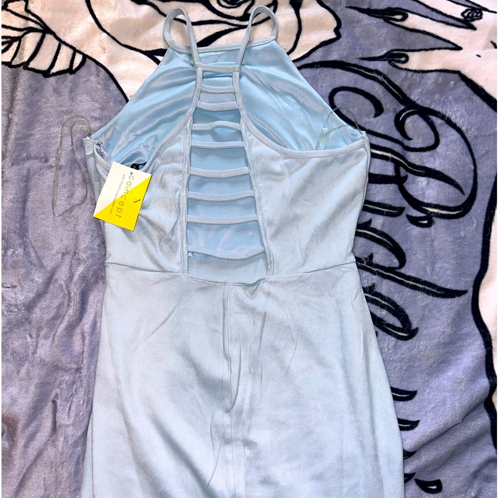 Blue suede dress brand new